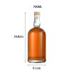 700ML Glass Vodka Bottle