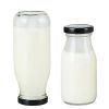 Glass Milk Bottles With Metal Lids