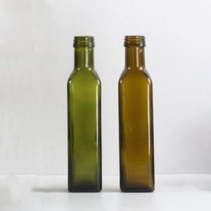 250ml Square Dark Glass Bottle For Olive Oil