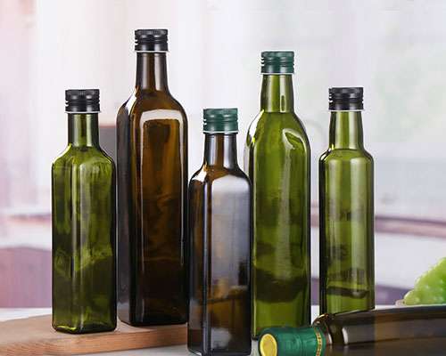 250ml Square Dark Glass Bottle For Olive Oil