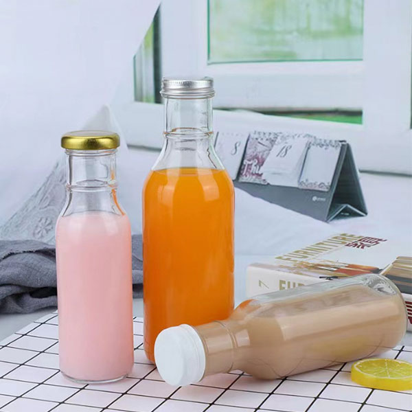 Best Fruit Juice Glass Bottle with Lid 250ml 350ml 500ml