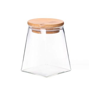 Glass Storage Jar With Bamboo Lid