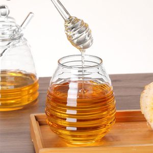 Glass Honey Jar With Dipper