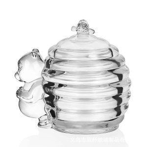 glass honey bear jars