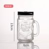 Mason Jar with Handle and Straw