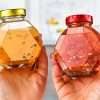 Glass Hexagon Storage Jars