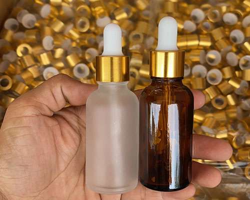 Frosted Glass Bottles with Dropper