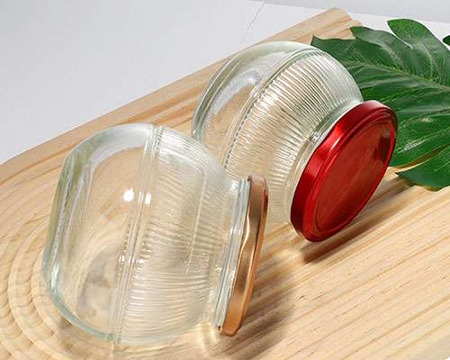 Empty Glass Yogurt Jars with Lids