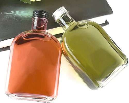 Flat Glass Juice Bottles