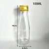 Clear Lidded Glass Milk Bottles