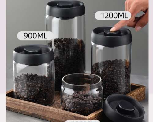 500-1800ml Clear Glass Coffee Jars