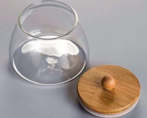 500ml 750ml 1000ml Glass Storage Jars With Wooden Lids