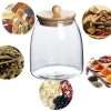 Storage Jars With Wooden Lids