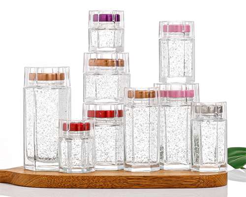 Hexagon Glass Jars